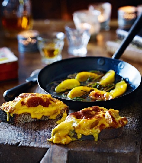 Rosemary and caramelised apple Welsh rarebit