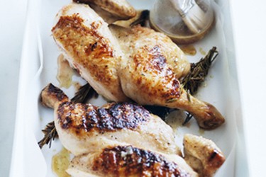 Rosemary and garlic beer-marinated chicken
