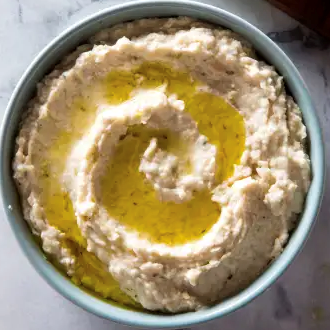 Rosemary and garlic white bean dip