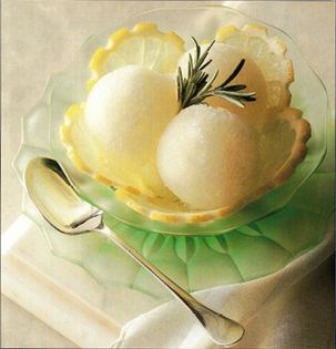 Rosemary and lemon sorbet