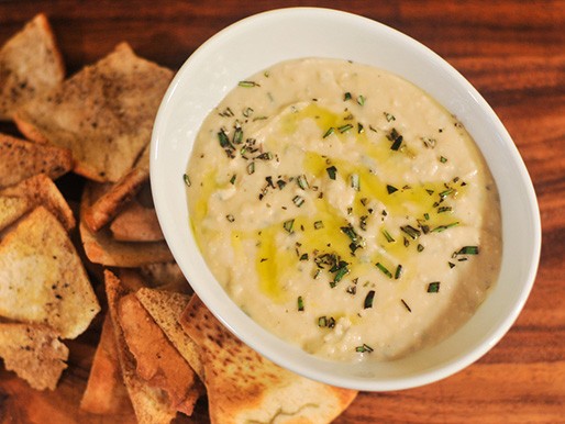 Rosemary and lemon white bean dip