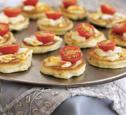 Rosemary and olive drop scones with goat's cheese