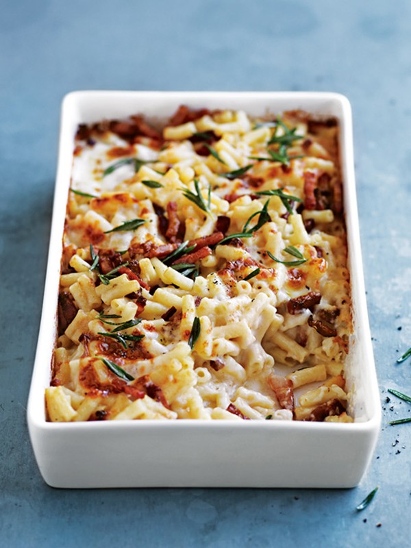 Rosemary and speck mac and cheese