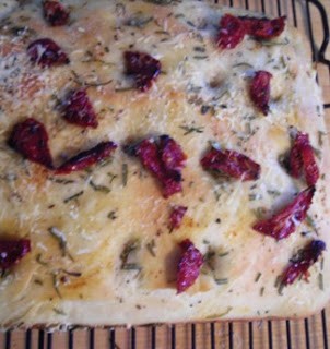 Rosemary and sun-dried tomato focaccia