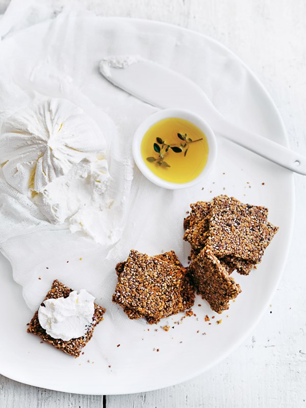 Rosemary, chia and Parmesan crackers