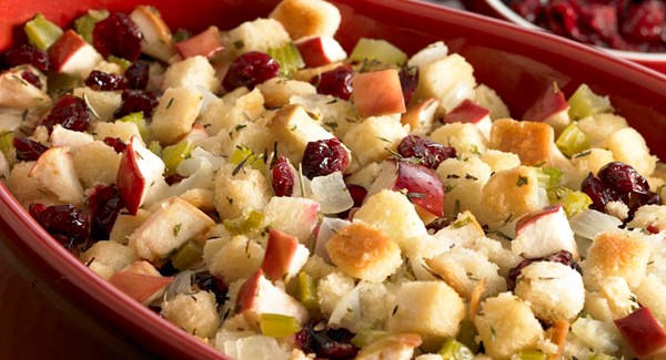 Rosemary-cranberry apple stuffing