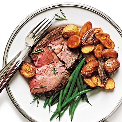 Rosemary-Dijon crusted standing rib roast