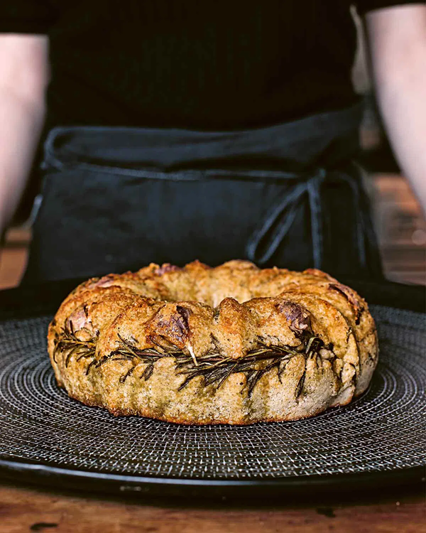 Rosemary-garlic sourdough bread