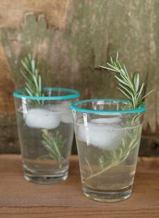 Rosemary gin fizz