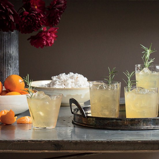 Rosemary-ginger sparkler
