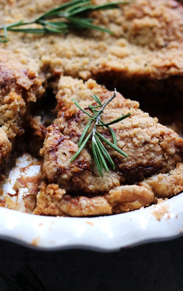 Rosemary honey shoofly pie