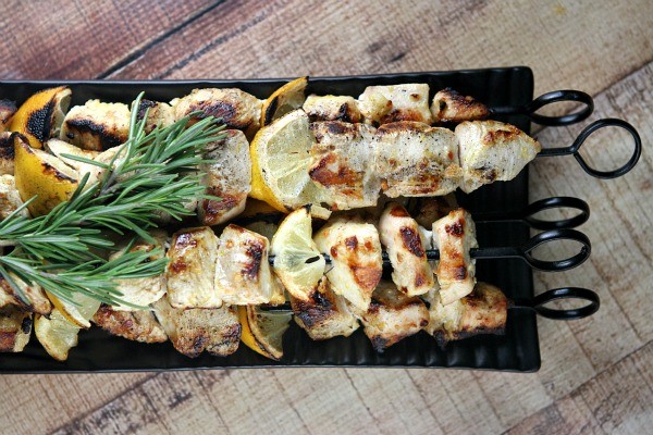 Rosemary lemon chicken skewers
