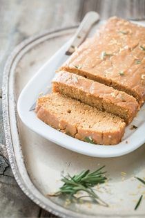 Rosemary-lemon pound cake with lemon glaze