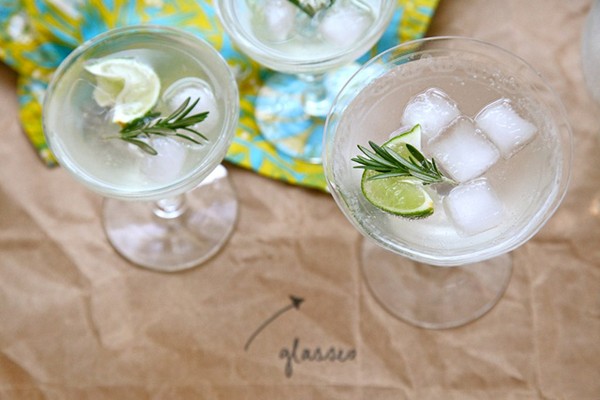 Rosemary lime cocktail