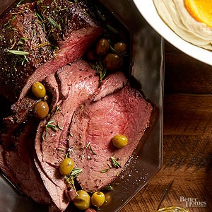 Rosemary-olive roast beef