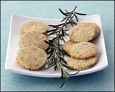 Rosemary-orange shortbread cookies