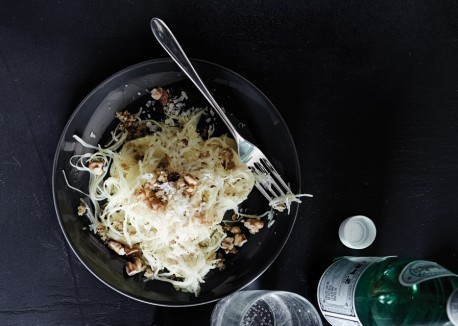 Rosemary-Parmesan pasta and spaghetti squash