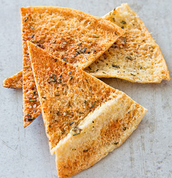 Rosemary-Parmesan pita chips