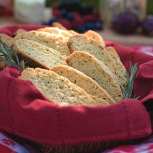 Rosemary-pine nut biscotti
