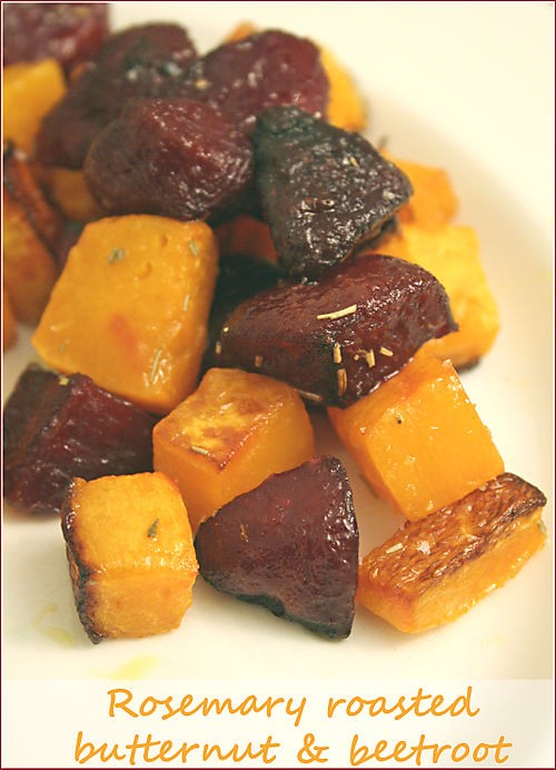 Rosemary roasted beetroot and butternut