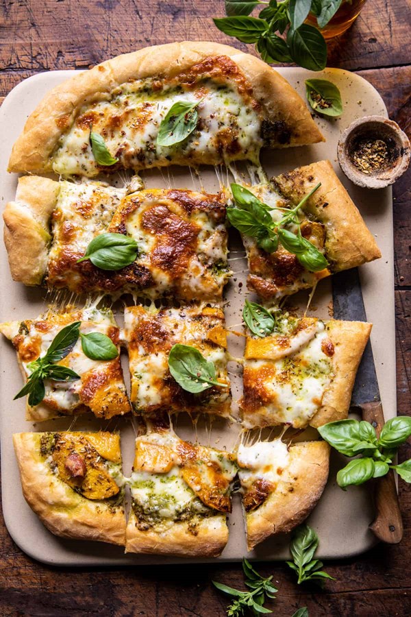 Rosemary roasted butternut squash pizza