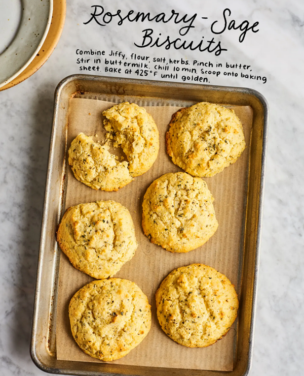 Rosemary sage cornmeal biscuits