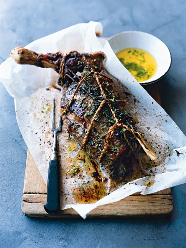 Rosemary-tied lamb shoulder