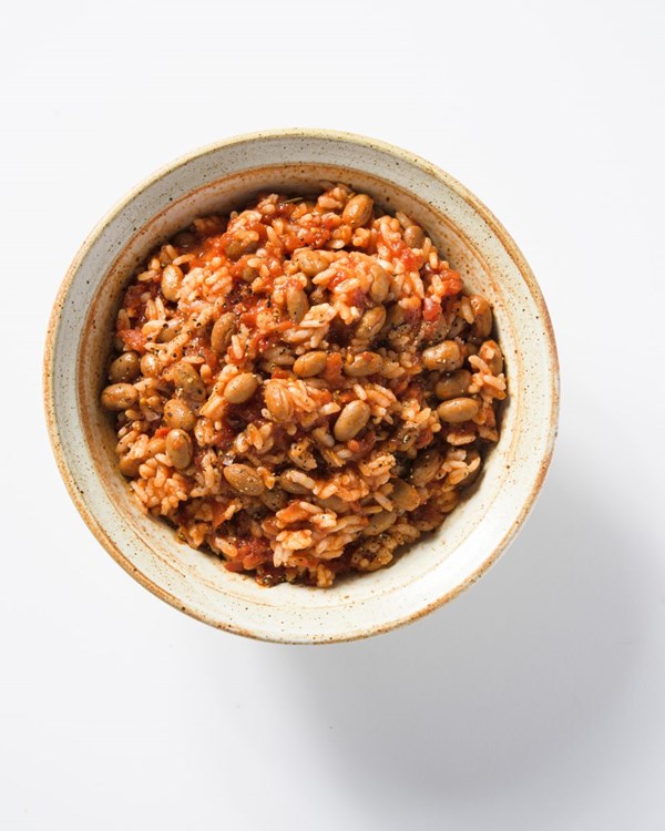 Rosemary-tomato rice and beans (Riso e fagioli)