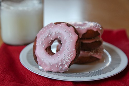 Roses and pearls vanilla bean gluten free donut (with rosewater glaze)