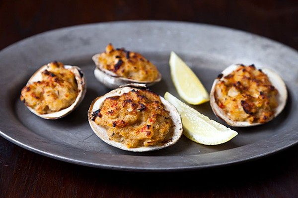Rose's deviled clams Casino