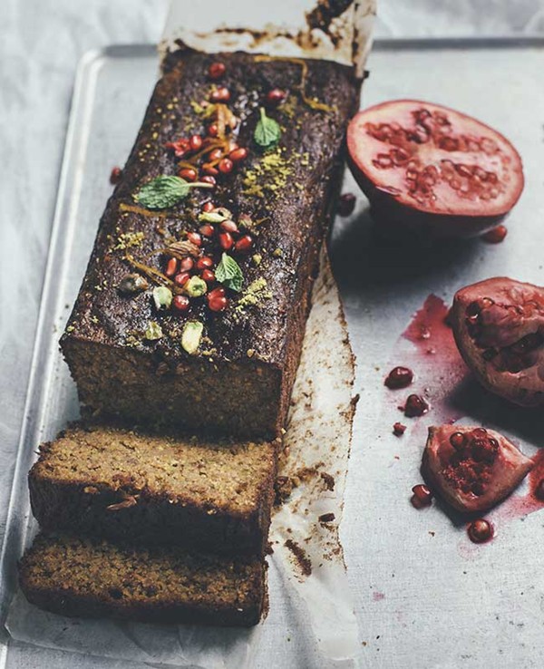 Rosewater and pistachio cake