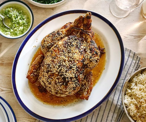 Rosie Kellet's sesame soy roast chicken