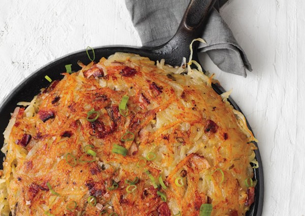 Rösti with bacon and scallions