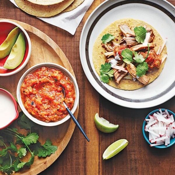 Roy Choi-inspired Korean-style pot roast tacos