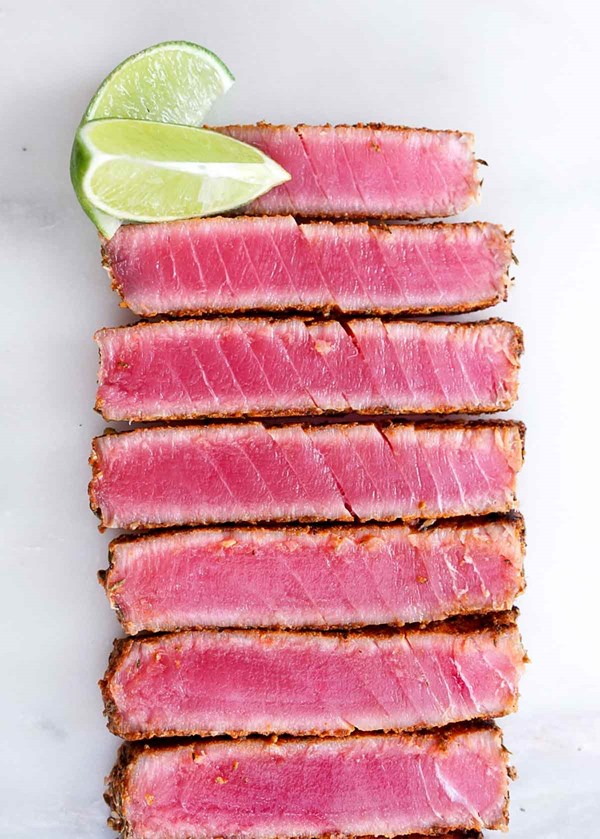Roy's signature blackened ahi with soy-mustard sauce