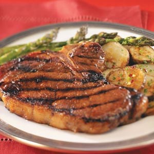 Rubbed grilled T-bones 