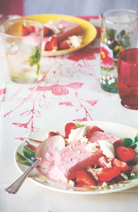 Ruby Frais strawberry semifreddo