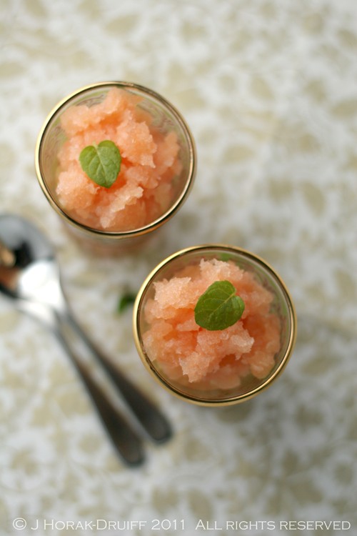 Ruby grapefruit and Campari granita