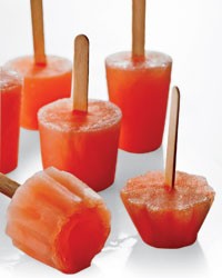 Ruby grapefruit and Campari ice pops