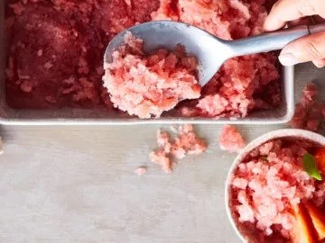 Ruby red grapefruit granita 