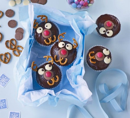 Rudolph cupcakes