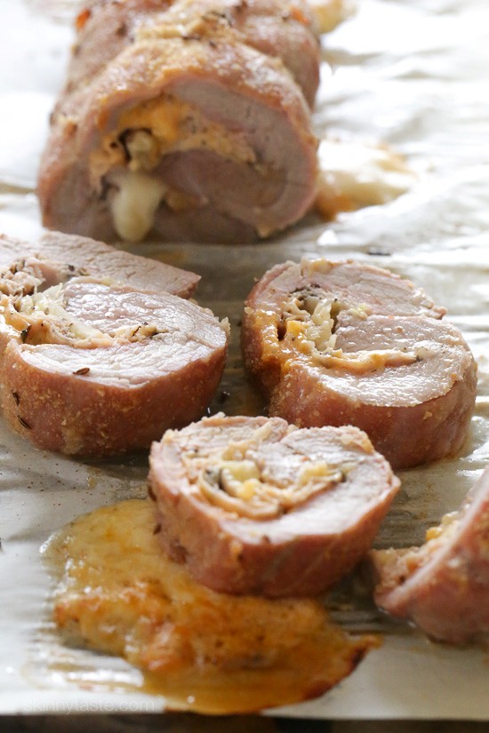 Rueben stuffed pork tenderloin