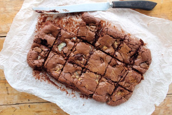 Rum and coconut Bounty brownies