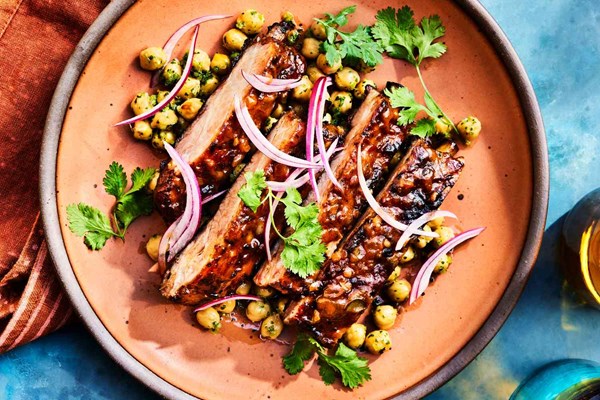 Rum-and-guava-glazed spareribs (Nelson German)
