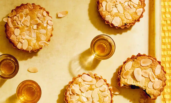 Rum and raisin Bakewell tarts