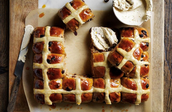Rum and raisin hot cross buns