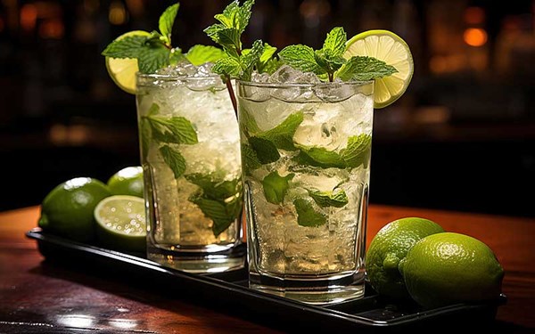 Rum lime shrub