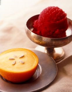 Rum-raisin fromage blanc (or yogurt) sorbet