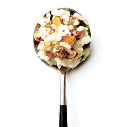 Rum raisin rice pudding