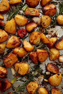 Rum-roasted potatoes